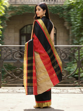 Women's Art Silk Beige zari work DesignerSaree With Blouse Piece